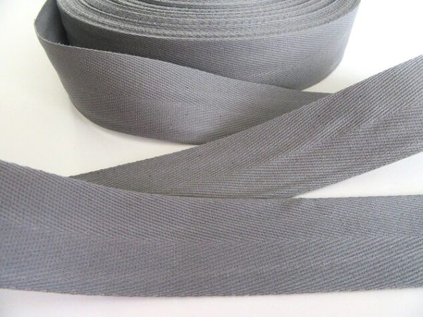 grey cotton ribbon 30mm product